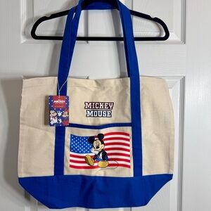 NWT. Disney Primark 4th of July USA tote bag. Large canvas tote bag with blue